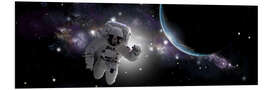 Foam board print Astronaut floating in outer space