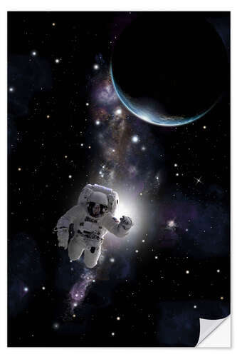 Sisustustarra Artist's concept of an astronaut floating in outer space.