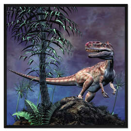 Gerahmter Kunstdruck Monolophosaurus aus der mittleren Jura