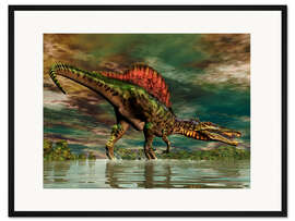 Gerahmter Kunstdruck Spinosaurus aus der Kreidezeit