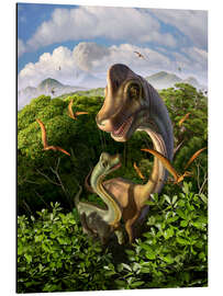 Magnettafel Brachiosaurus Familie und Flugsauriern