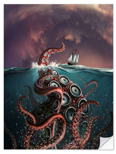 Sticker mural Une représentation fantastique du légendaire Kraken