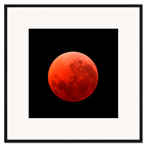 Framed art print Lunar eclipse on April 15, 2014