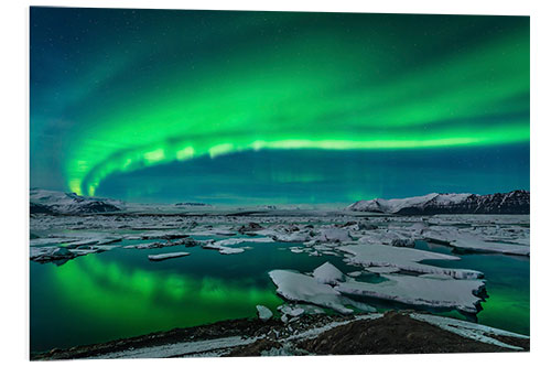 Stampa su PVC Aurora borealis, Jokulsarlon