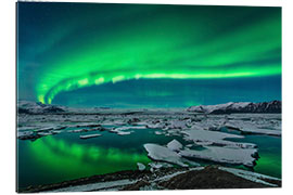 Gallery Print Aurora borealis, Jokulsarlon