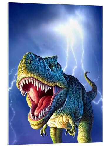 Gallery print T.Rex in the storm