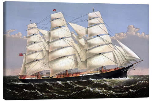 Canvas-taulu Vintage print of the Clipper ship Three Brothers.