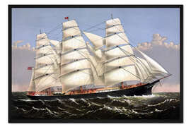 Gerahmter Kunstdruck Klipperschiff Three Brothers.