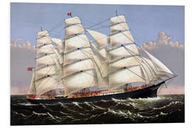 Stampa su PVC Vintage print of the Clipper ship Three Brothers.