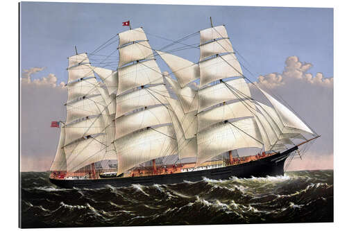 Tableau en plexi-alu Vintage print of the Clipper ship Three Brothers.