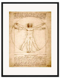 Gerahmter Kunstdruck Vitruvianischer Mensch