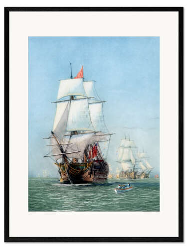 Framed art print Vintage print of HMS Victory