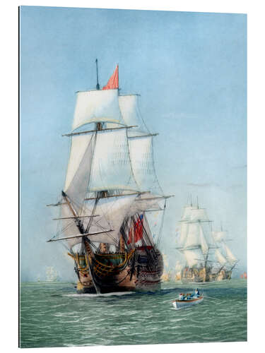 Tableau en plexi-alu Vintage print of HMS Victory