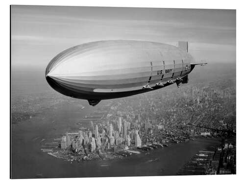 Stampa su alluminio Dirigibile USS Macon sopra New York