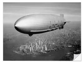 Sticker mural Le dirigeable USS Macon au-dessus de New York