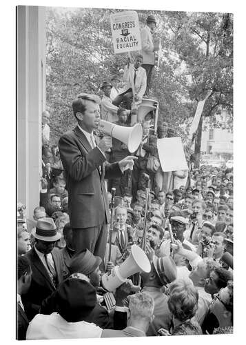 Cuadro de plexi-alu Robert F. Kennedy hablando sobre la igualdad