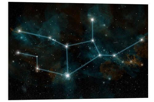 PVC print An artist's depiction of the constellation Virgo the Virgin.