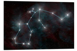 Tableau en aluminium Artist's depiction of the constellation Aquarius the Water Bearer.