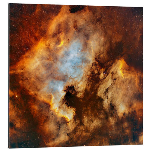 Tableau en aluminium The North America Nebula and Pelican Nebula in Cygnus.