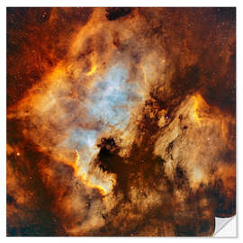 Sticker mural The North America Nebula and Pelican Nebula in Cygnus.