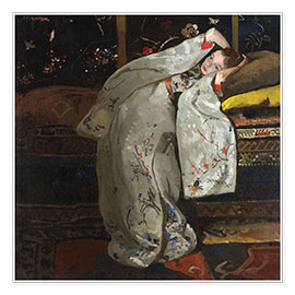 Tableau Fille en kimono blanc - Georg-Hendrik Breitner