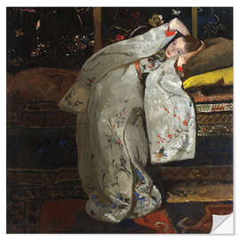 Naklejka na ścianę Girl in a White Kimono