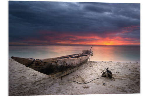 Quadro em plexi-alumínio sunset boat