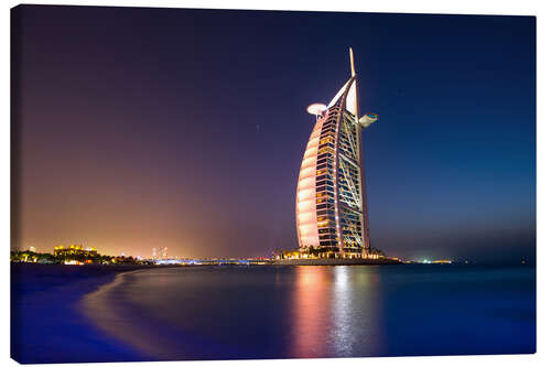 Canvas print Dubai burj al arab beach