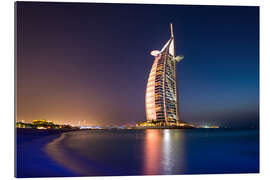 Quadro em plexi-alumínio Dubai burj al arab beach