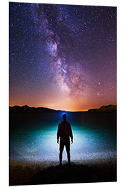 Foam board print Milky way headlamp portrait