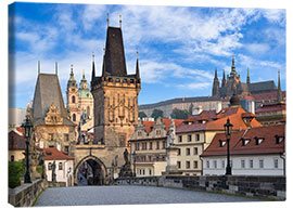 Quadro em tela Prague Castle and Old Town in summer