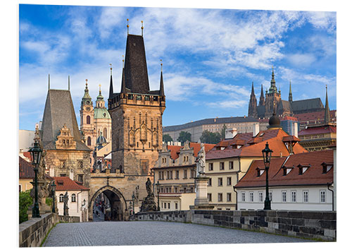 Foam board print Prague Castle and Old Town in summer