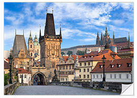 Naklejka na ścianę Prague Castle and Old Town in summer