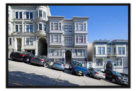 Gerahmter Kunstdruck Lombard Street in San Francisco Kalifornien, USA