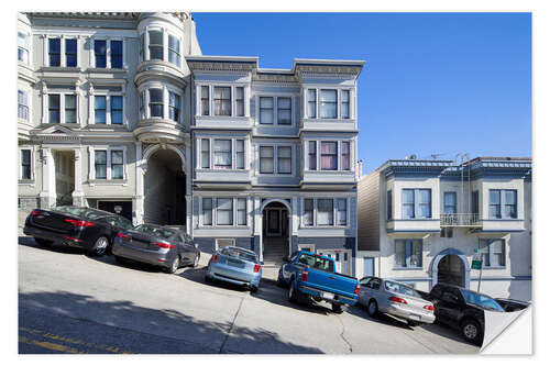 Vinilo para la pared Lombard Street in San Francisco California, USA