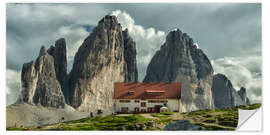 Selvklebende plakat Tre Cime - Rifugio Antonio Locatelli - Dolomites