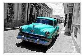 Poster  Colorspot - Classic car in the streets Cuba - HADYPHOTO