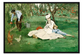 Gerahmter Kunstdruck Die Familie Monet im Garten
