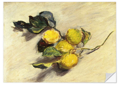 Muursticker Branch a lemon tree