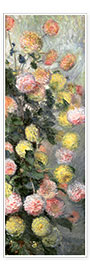 Póster  Dahlias - Claude Monet