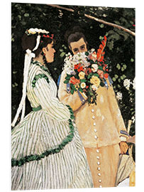 Hartschaumbild Frauen im Garten (Detail)