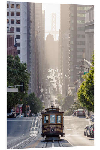 Hartschaumbild Straßenbahn in San Francisco