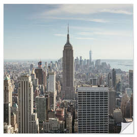 Wandsticker Skyline von Manhattan mit Empire State Gebäude, die Stadt New York, USA