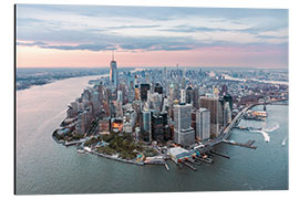 Quadro em alumínio Aerial view of lower Manhattan, New York