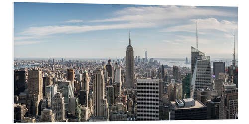 Hartschaumbild Manhattan-Skyline mit Empire State Building