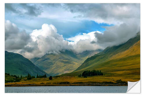 Selvklebende plakat Cloudy afternoon in Connemara