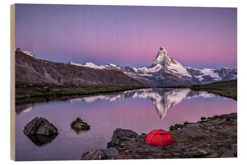 Trätavla Sunrise at Matterhorn - Valais, Switzerland