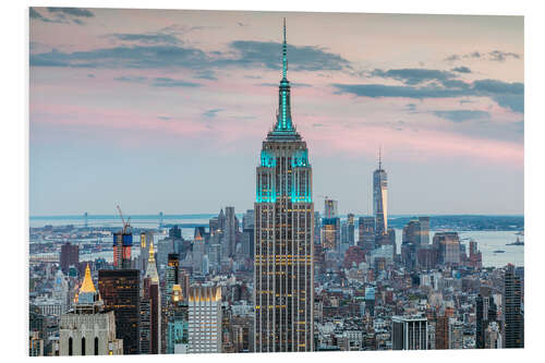 PVC-tavla Empire State Building at twilight, NYC