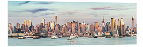 Stampa su PVC Skyline di Midtown Manhattan dal New Jersey, New York City, USA