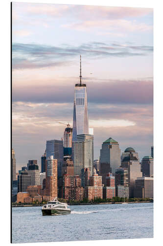 Obraz na aluminium World trade center and Manhattan skyline at sunset, New York city, USA